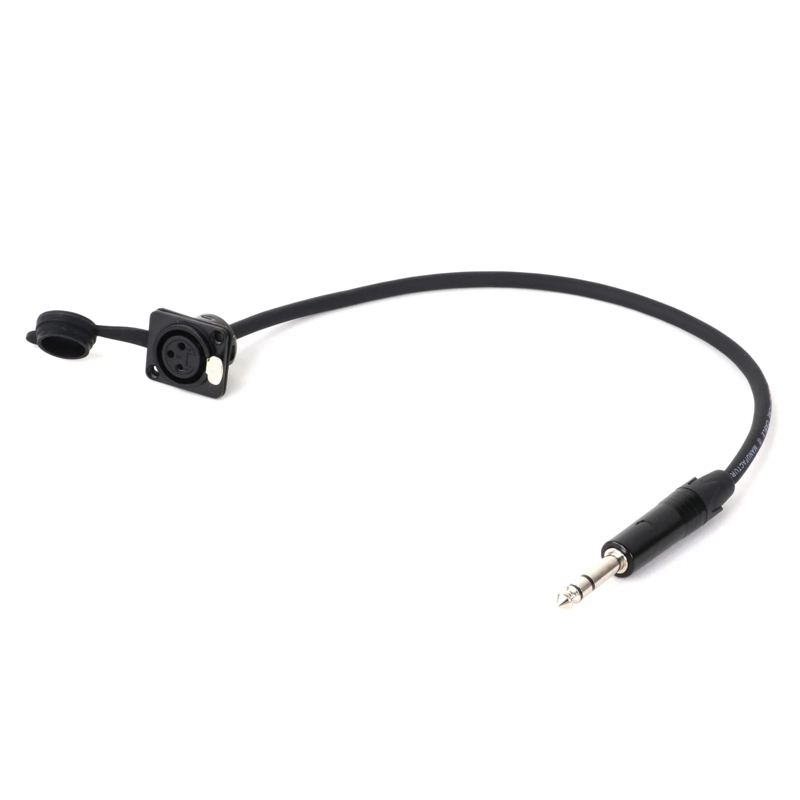 0,3 M-15M 3-polige xlr-Buchse für die Schalttafel montage an einem 3,5-mm-Stereo-Stecker-Audiokabel, das durch den symmetrischen Lautsprecher verstärker mischer geleitet wird – Detail 4