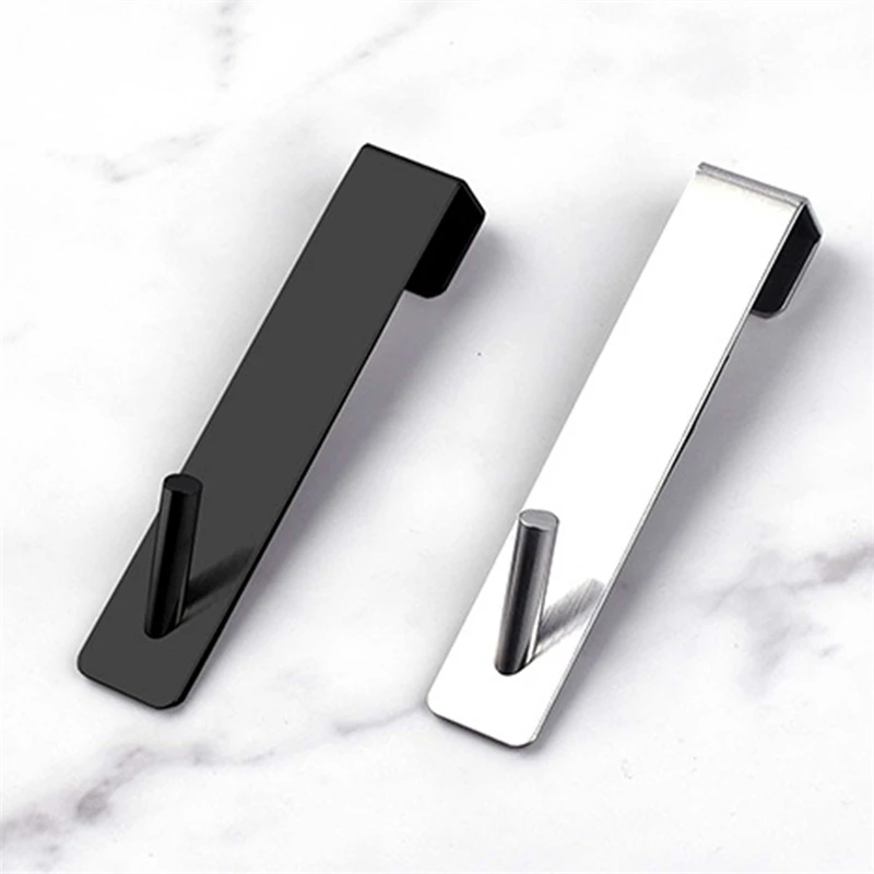 

Bathroom Shower Door Back Hook Stainless Steel Over Glass Door Shower Towel Rack S-Shape Bathroom Bathrobe Hanger Holder Hooks