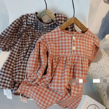 Girls Plaid Princess Dress 1
