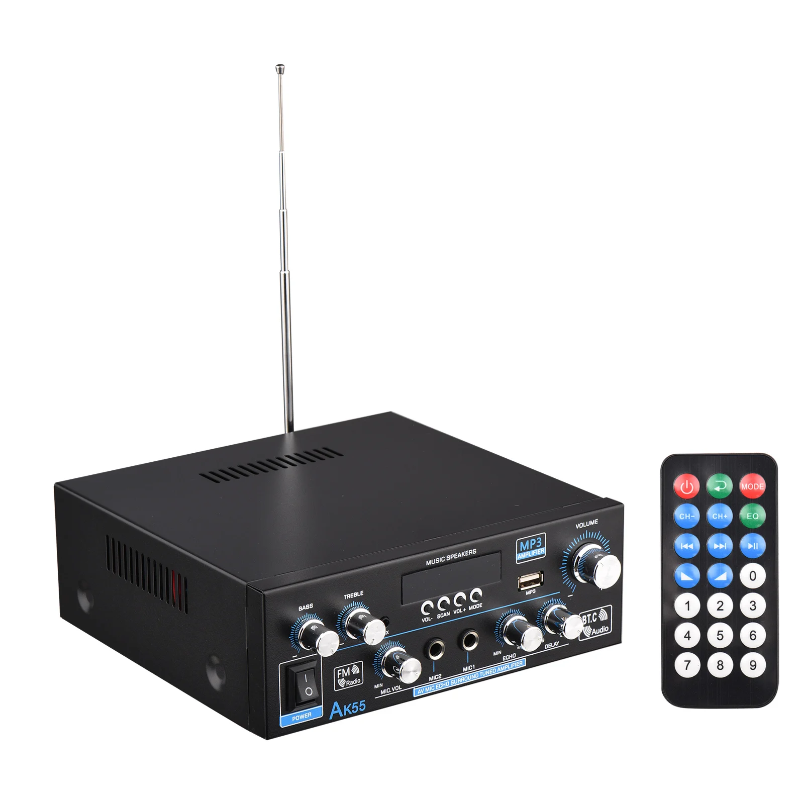 Ak55 Bluetooth Audio Power Amplifier Home Car Karaoke Amplifier Digital Audio Pa Receiver With