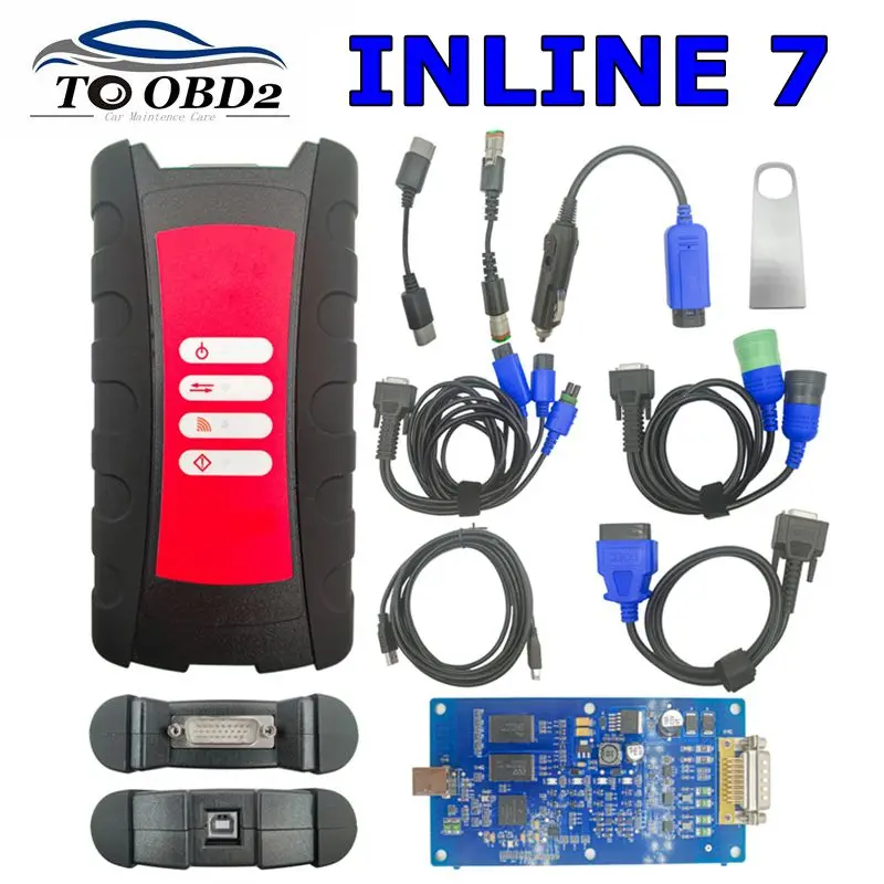 

Newest INLINE 7 Data Link Adapter for Cummins Truck Diagnostic Tool with Cummins Insite 8.7 Software