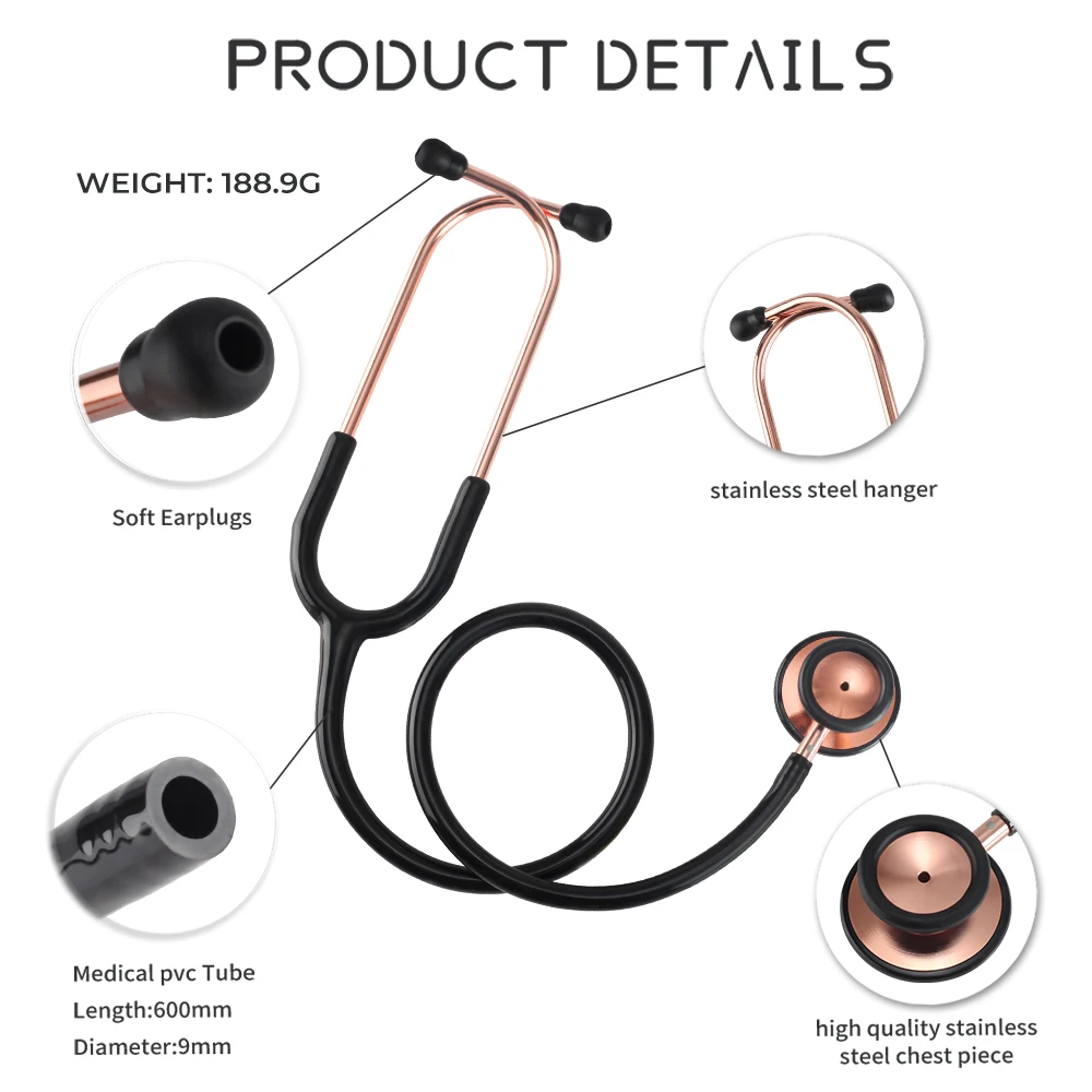 Dual Head Stethoscope Medical Stethoscope Portable Double Sided Stethoscope Professional Cardiology Stethoscope Medical Equipment for Nurse Doctor