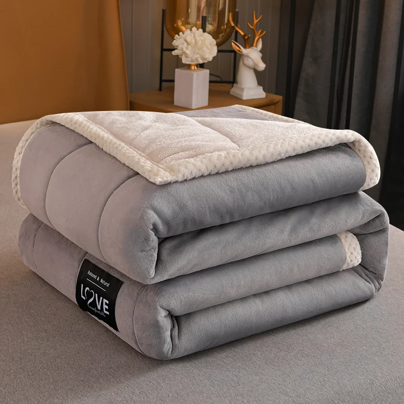 

MissDeer Double Side Blanket Warm Bedspread Full Size Home Thicken Blankets 120x200 manta para sofá Nap Shawl Quilted Plaid