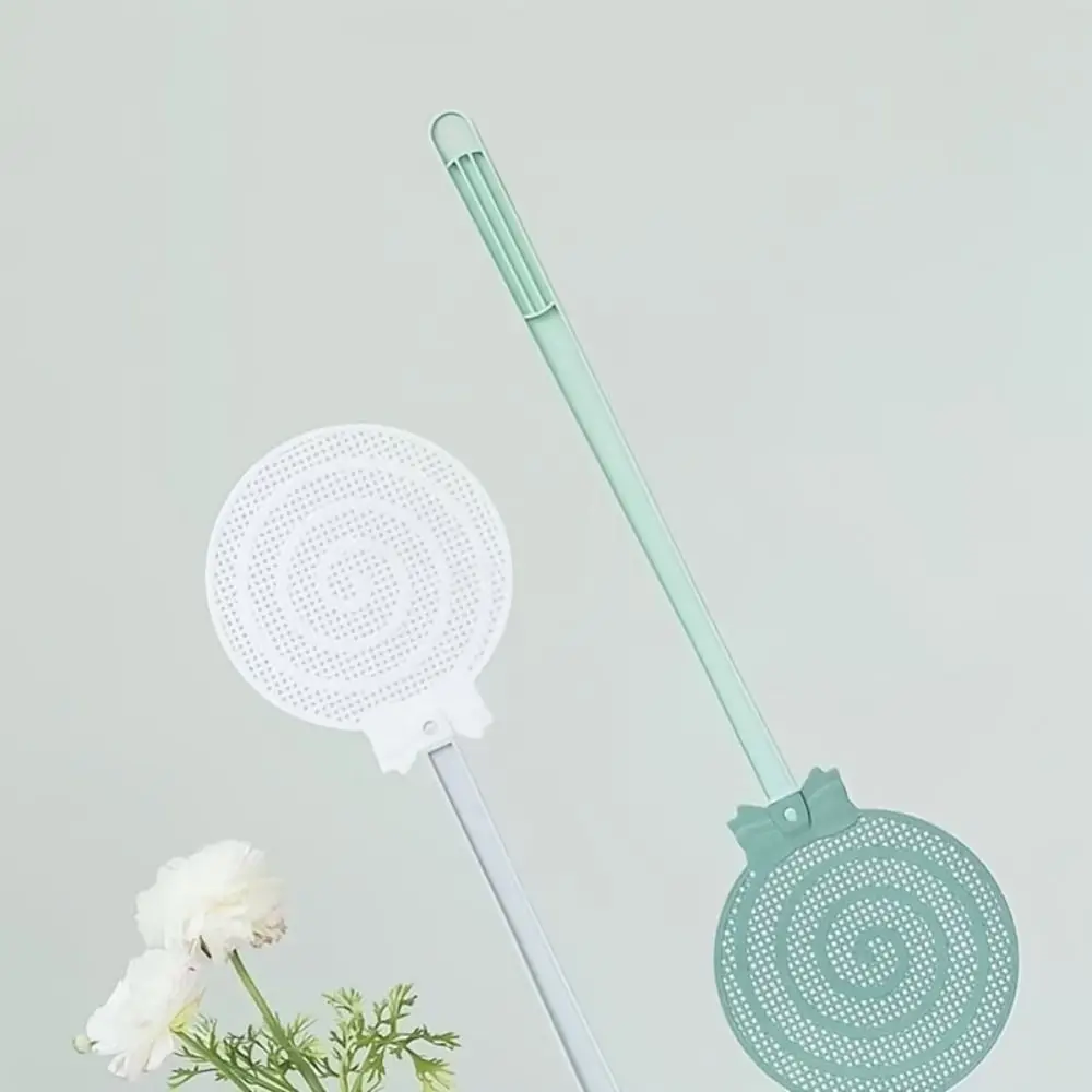 Fly Swatter Simple and Cute Household Cartoon Large Plastic Long Handle Thickened Mosquito Killing Swatter Outdoors Fly Swatter