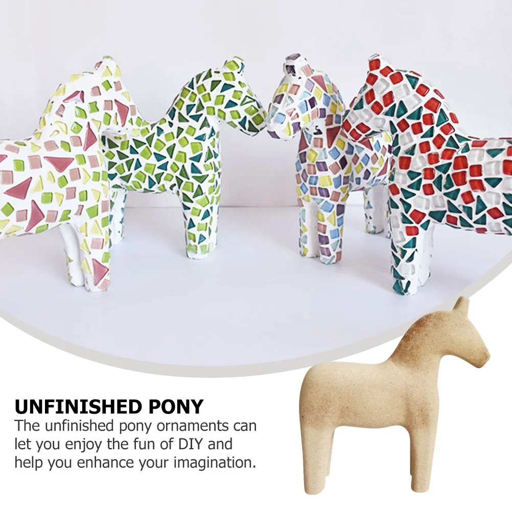 

Unfinished Wooden Horse Swedish Dalecarlian Horse Figurine Vintage Blank Wooden Horse Statue Sculpture for Kids DIY