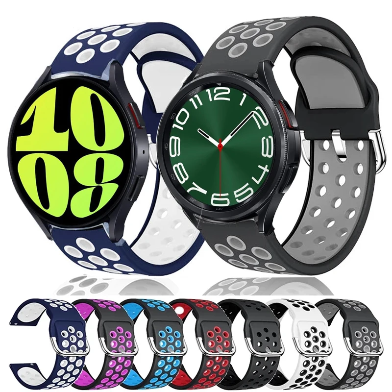 Cinturino In Silicone Per Samsung Galaxy Watch 6 Classic 43Mm/47Mm 4 Classic 42Mm/46Mm Sport Correa Per Galaxy Watch 4 5 6 40Mm 44Mm