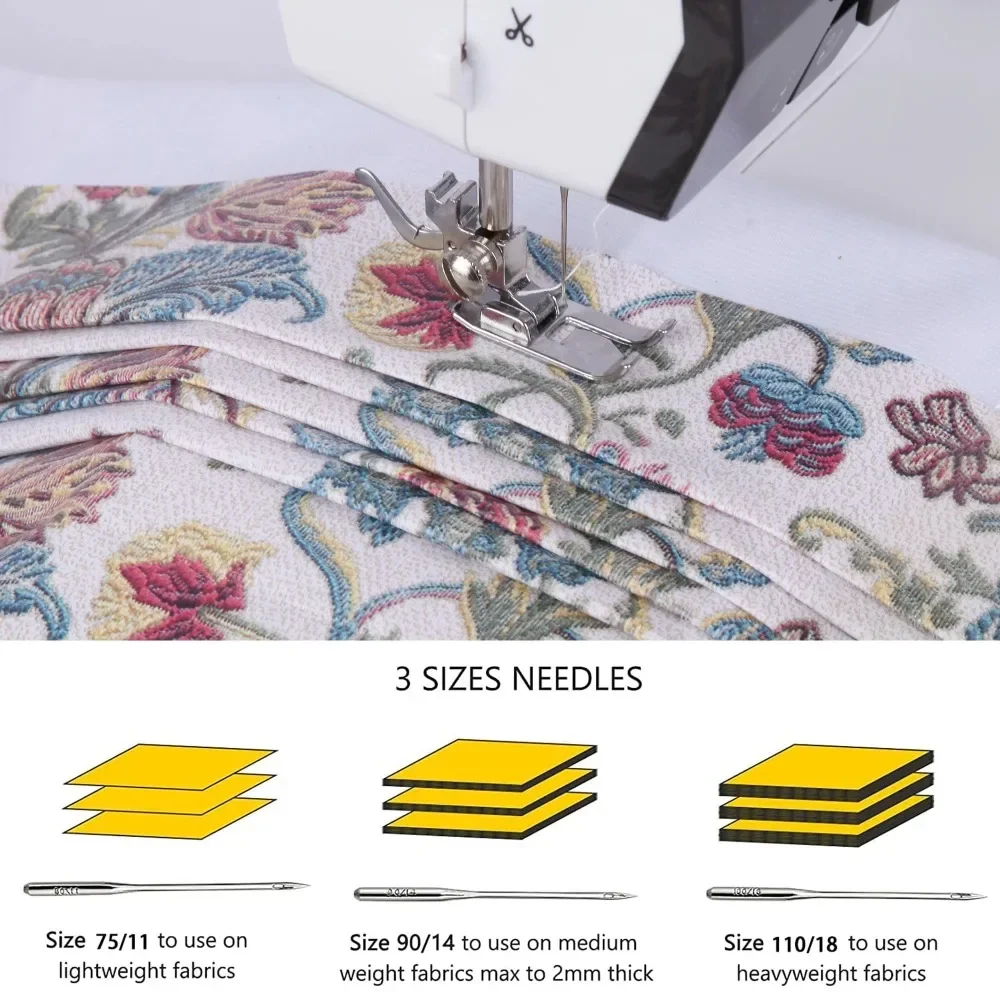 Sewing Machine for Beginners 38 Built-in Stitches with Extension Table &Dual Speed 5