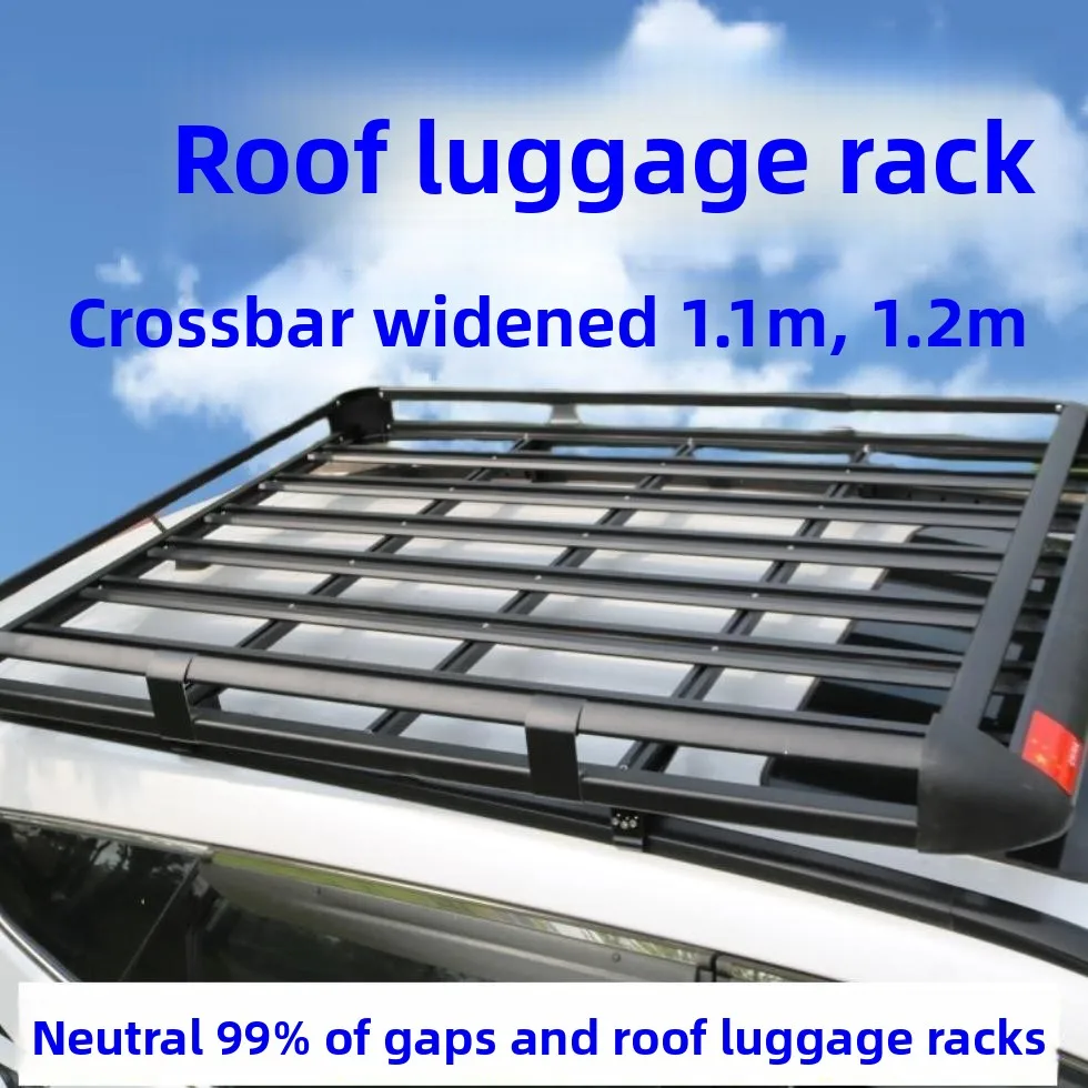 Panier De Toit De Voiture Universel Pour SUV - Capacité 68 Kg, Double Couche, Alliage Aluminium - Montage Sans Perçage