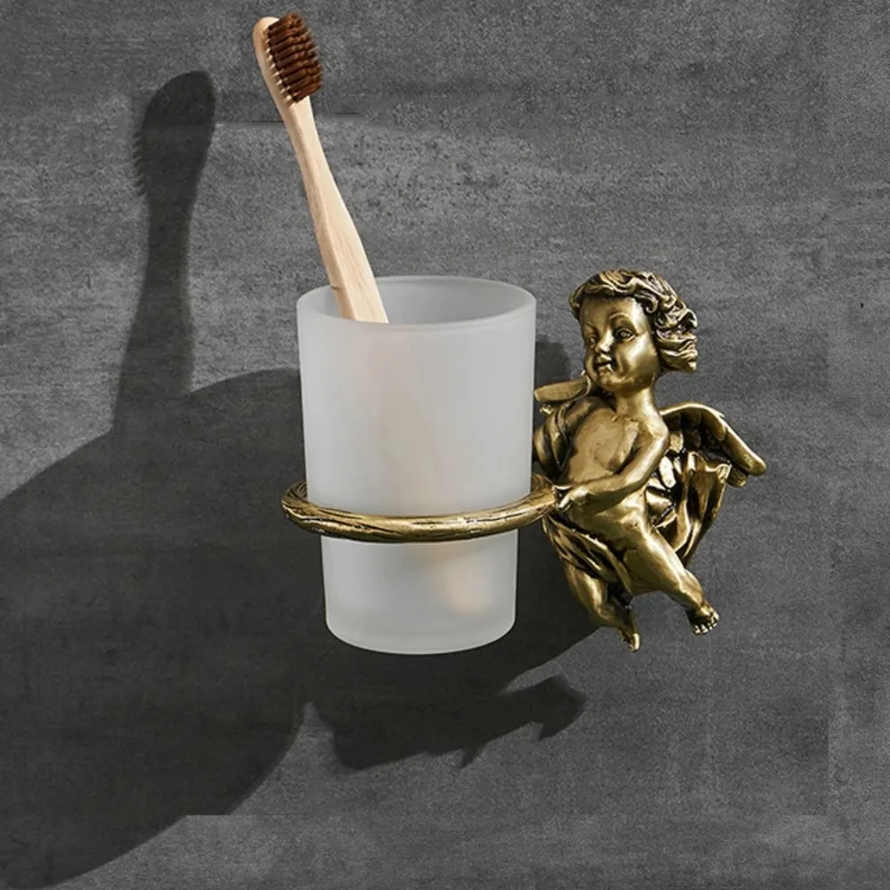 

Angle Shape European Style Cup Holder MB-0784 Brass Wall Mounted Bathroom Single Glass Cups Holder