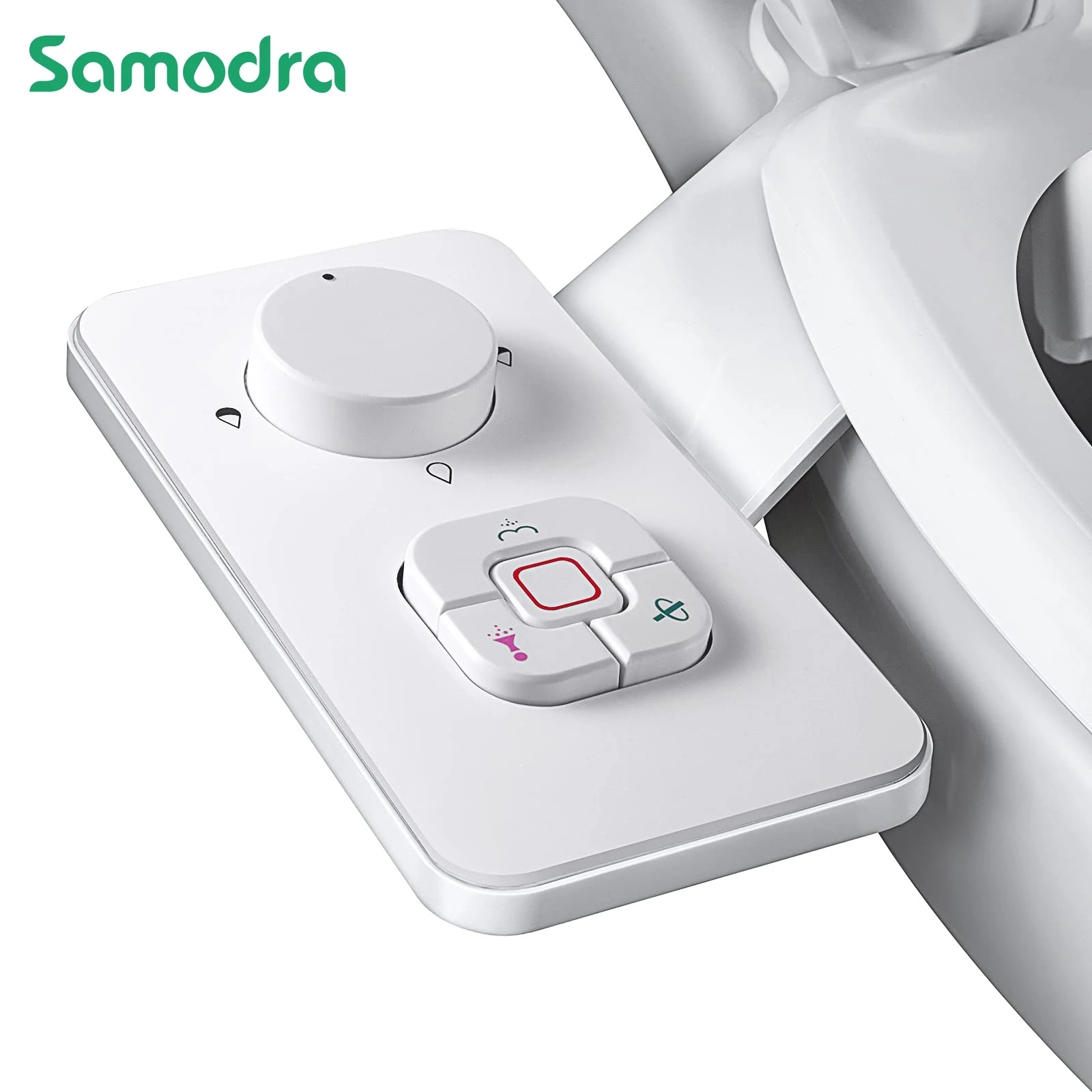 

Samodra Toilet Bidet Shower Ultra-thin Bidet Toilet Seat Attachment Non-electric Bidet sprayer Dual Nozzles Frontal & Rear Wash