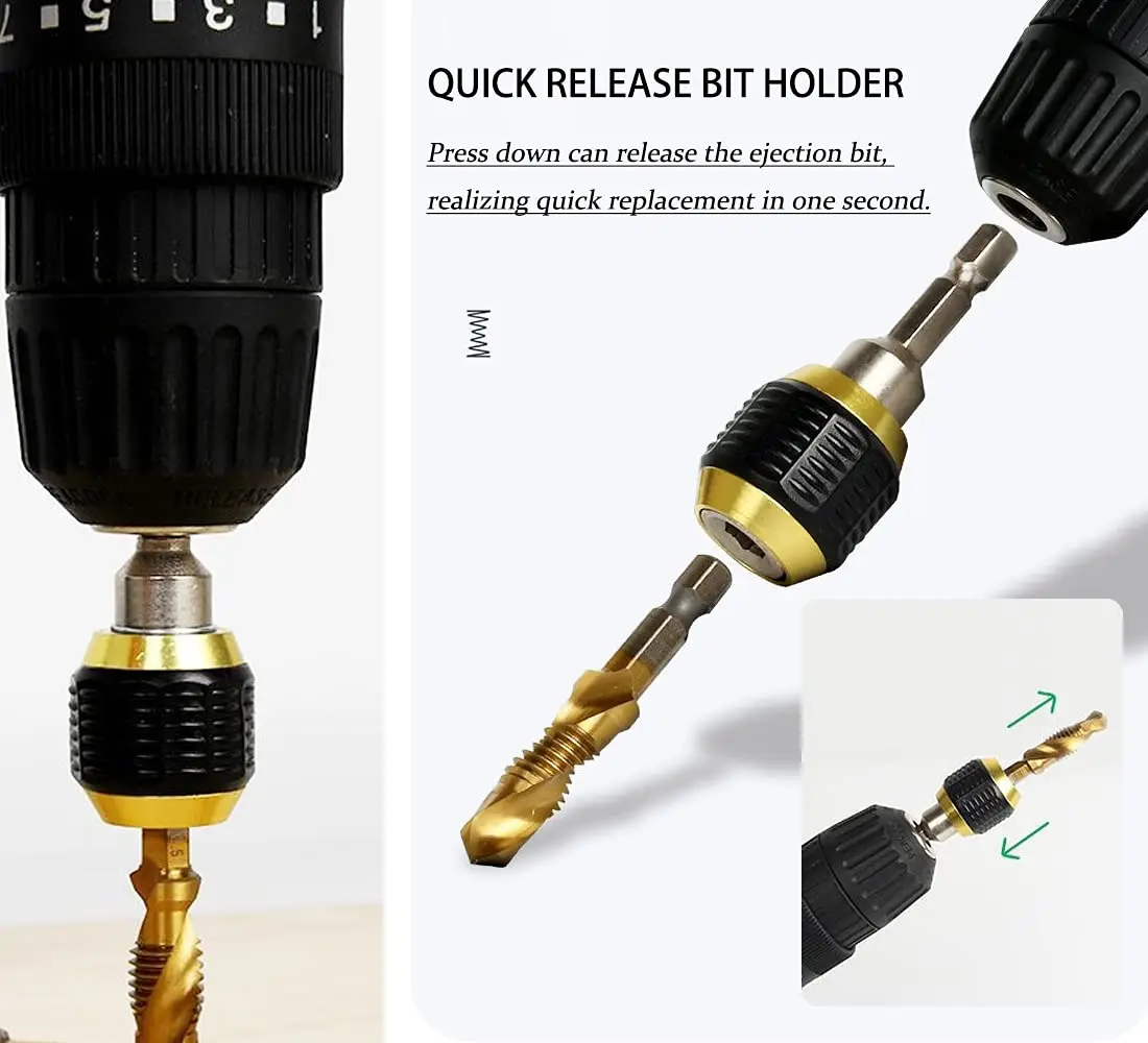 Large Head Pop-up Quick Release Self-locking Hexagonal Handle Extension Rod Electric Drill Driver Conversion Screwdriver Tool