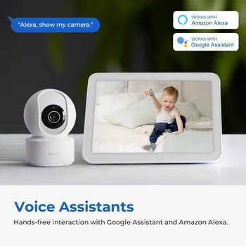 IMILAB WiFi 6 Indoor Baby Monitor Camera with AI Detection Night Vision 2-Way Audio 360° PTZ for Child Safety C21/C22 3