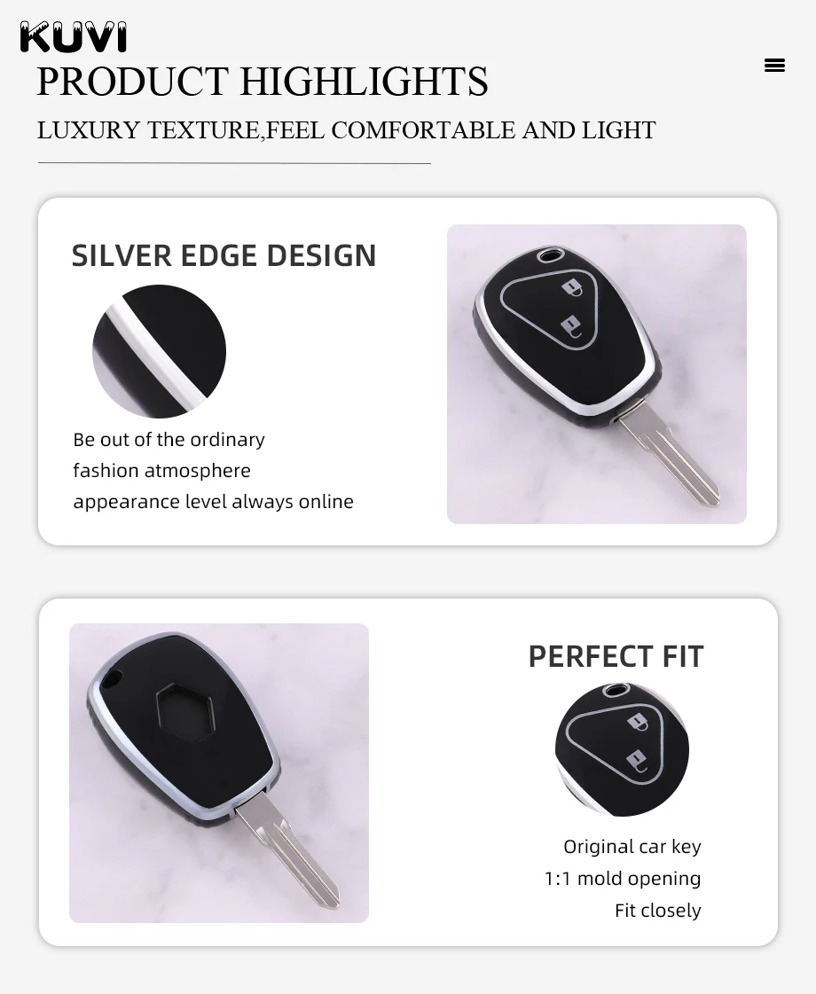 2 3 Buttons Tpu Car Remote Key Case Cover For Renault Megane Modus Espace Laguna Duster Logan Dacia Sandero Fluence Clio Kango - - Racext™ - Renault REMOTE CONTROLS AND KEYS - Racext 131