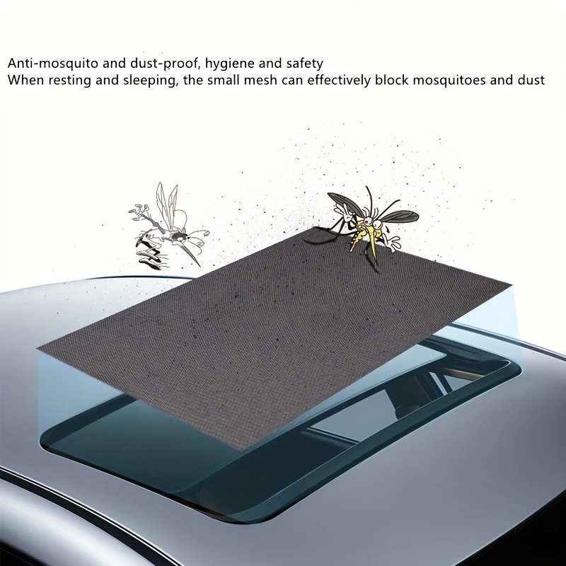 

Car Mosquito Car Sunroof Sunshade Skylight Blind Shading Net Car Roof Cover Efficient Heat Insulation Shade 100x65cm/95*55cm