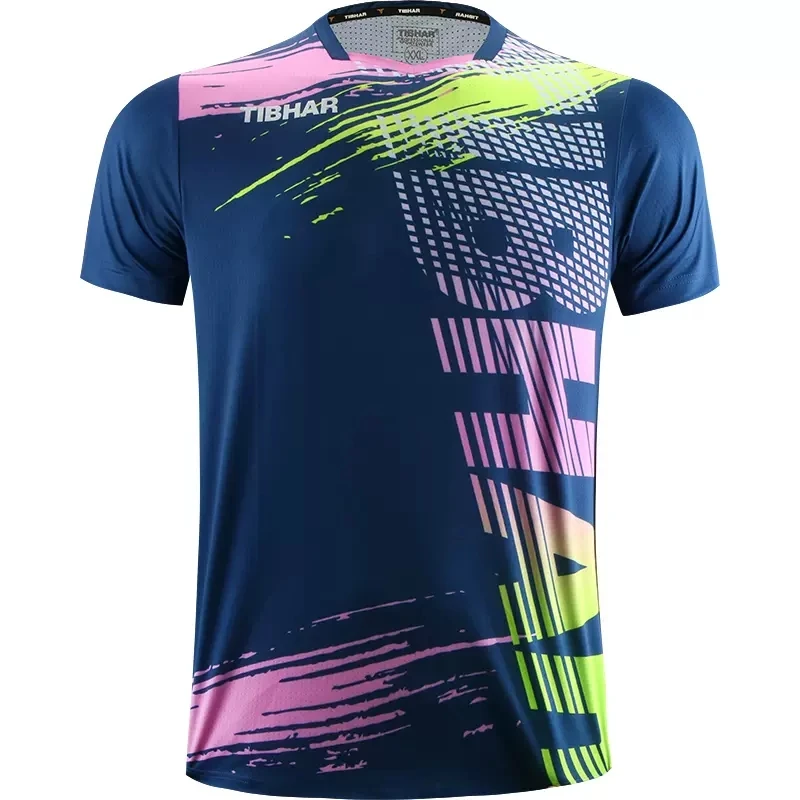 Tibhar Ping Pong T-shirt Short Sleeve Shirts Clothes Sportswear Top Table Tennis For Men Women