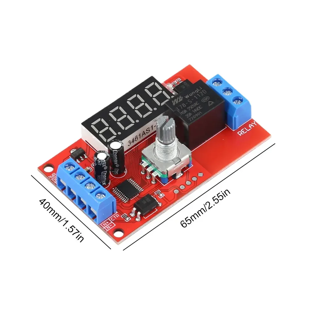 LED Digital Timer Relay Delay Switch Module DC5V/12V/24V Adjustable Time-Delayed Trigger Timing Switch Relays Board