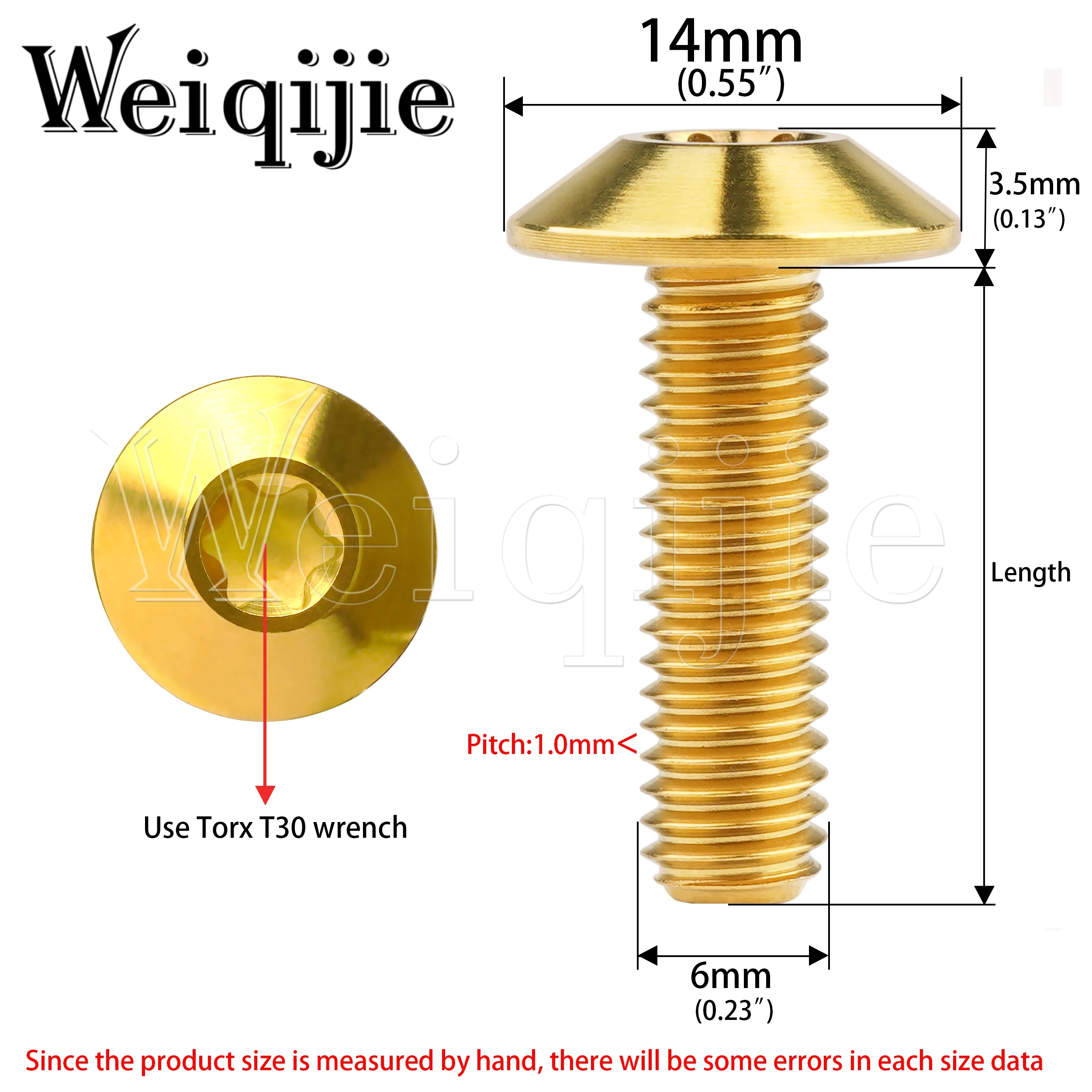 Titanium Bolts 6PCS for Bike Accessory Fasteners