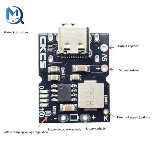 Type-C USB 5V 2A 1S Single string lithium battery charge discharge module  Charging Protection Board Boost Converter POWER - AliExpress