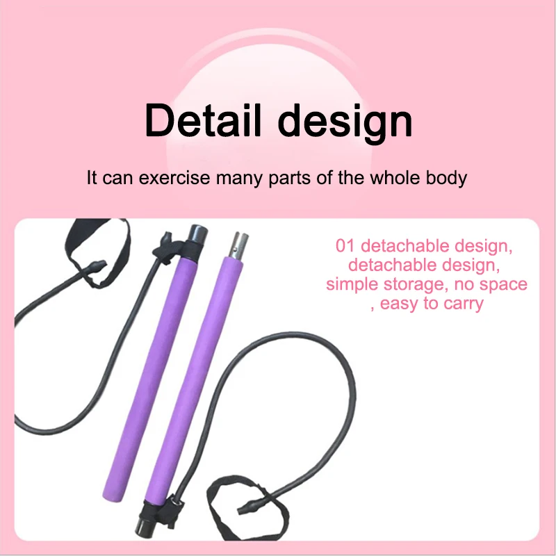 

Mutifunctional Pilates Stick Yoga Crossfit Resistance Bands Pull Rope Rubber Pilates Sticks Bodybuilding Workout Yoga Equipment