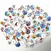 30pcs 15mm Round Button Monogrammed Christmas Stripe Plaid Button Love Scrapbooking for Wedding Decor Sewing Accessories 4