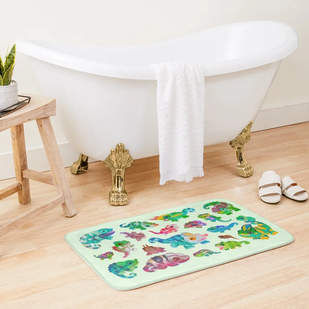 

Chameleon - bright Bath Mat Wc Hallways Non-Slip Shower Mat