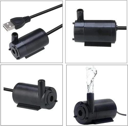 AISITIN USB 수중 펌프, DC 저전압, 초저소음 마이크로 미니 소형 워터 펌프, 1m 라인, 3V5V6V 5