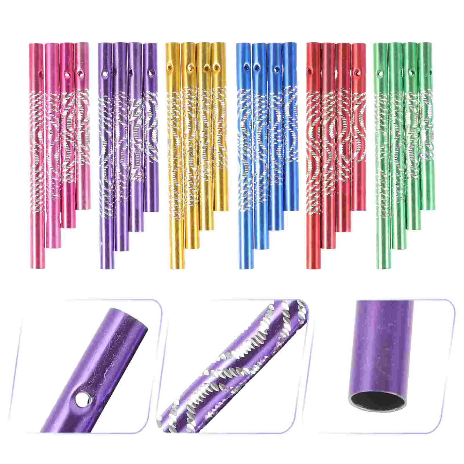 

24 Pcs Wind Chimes DIY Supplies Children’s Toys Kids Plaything Metal for Material Parent-child