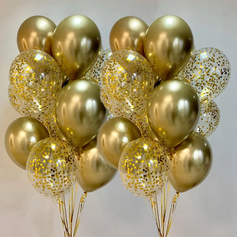 

30 шт., латексные воздушные шары с конфетти