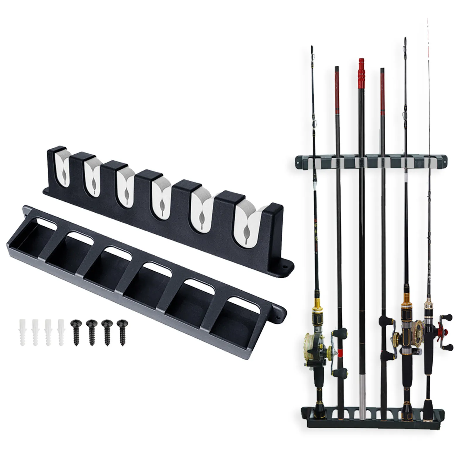 Vertical Fishing Rod Holder 6 Pieces EVA Foams Rod Rack For Living Room  Boat Garage Mount Racks Rods Reels Fishing Accessories