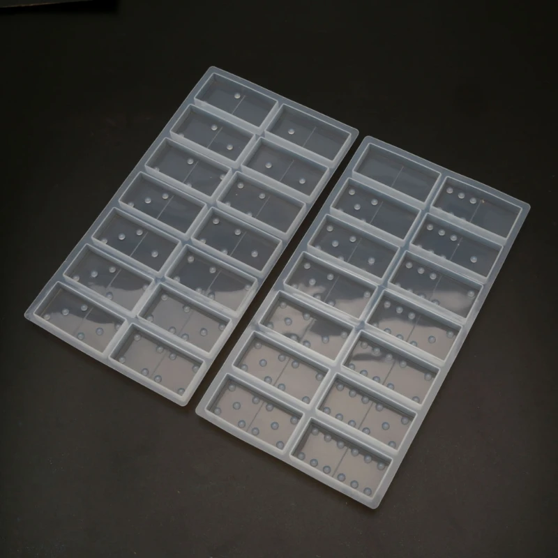 

MXME Handmade Silicone Dominoes Resin Casting Mold Dominoes Game for Play Epoxy Resin Mold Dominoes Game Casino Fun Art Craft