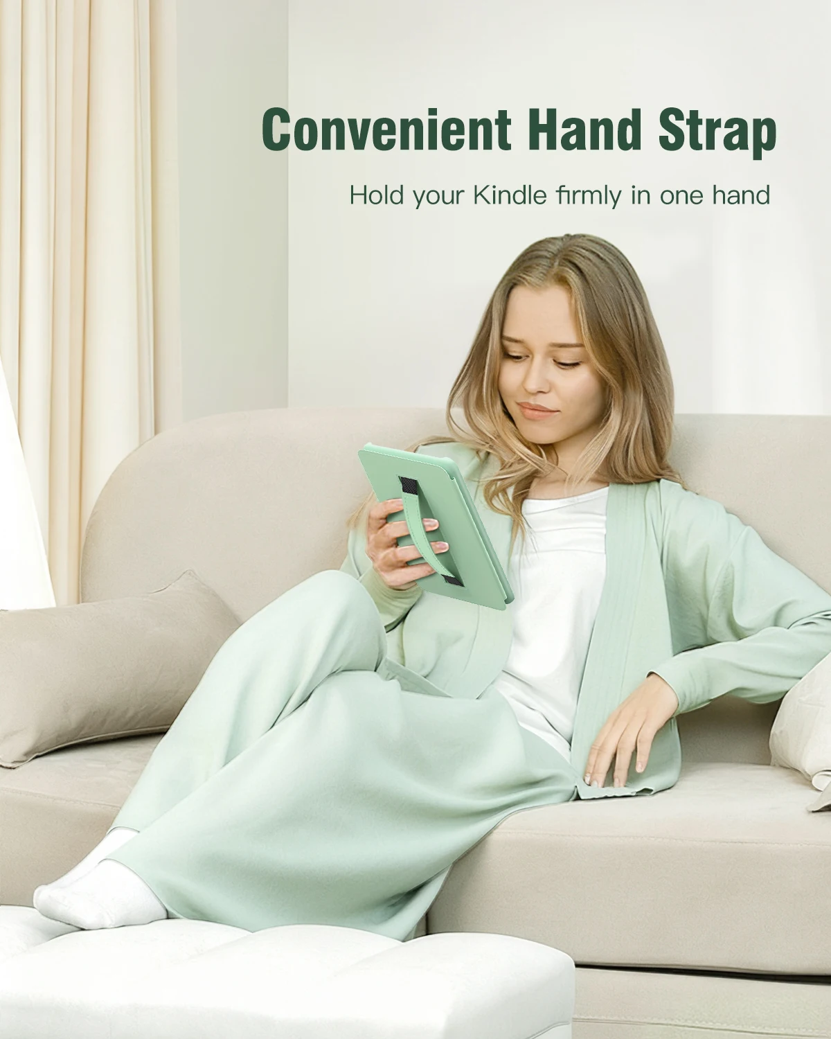 Lightweight Shell Cover with Hand Strap and Auto Wake/Sleep
