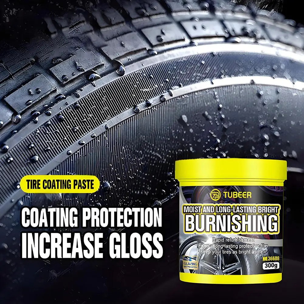 Long Lasting Tire Gloss Wax Car Tyre Gloss Blackening Car Supplies Wax Tire Refurbishment Cream Maintenance Detailing Vehic K7F5
