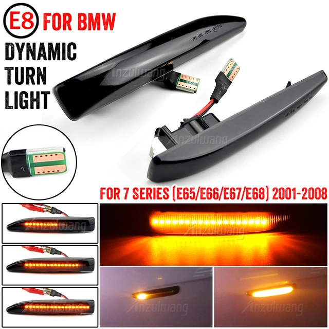 CLIGNOTANTS LATÉRAUX POUR BMW E65 E66 E67 LED DYNAMIQUE FUMÉ