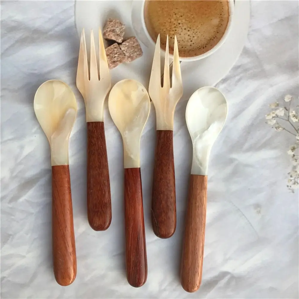 

Kitchen Tool Home Coffee Scoop Tableware Conch Shell Spoon Ice Cream Dessert Spoon Fork Teaspoon