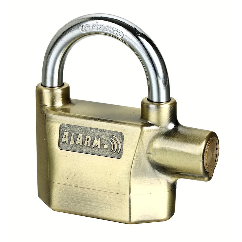 

Bemodst Built-in Movement Sensor Security 110db Siren Alarm Lock Universal Anti-Theft Padlock for Bicycle Motorcycle Door Gate