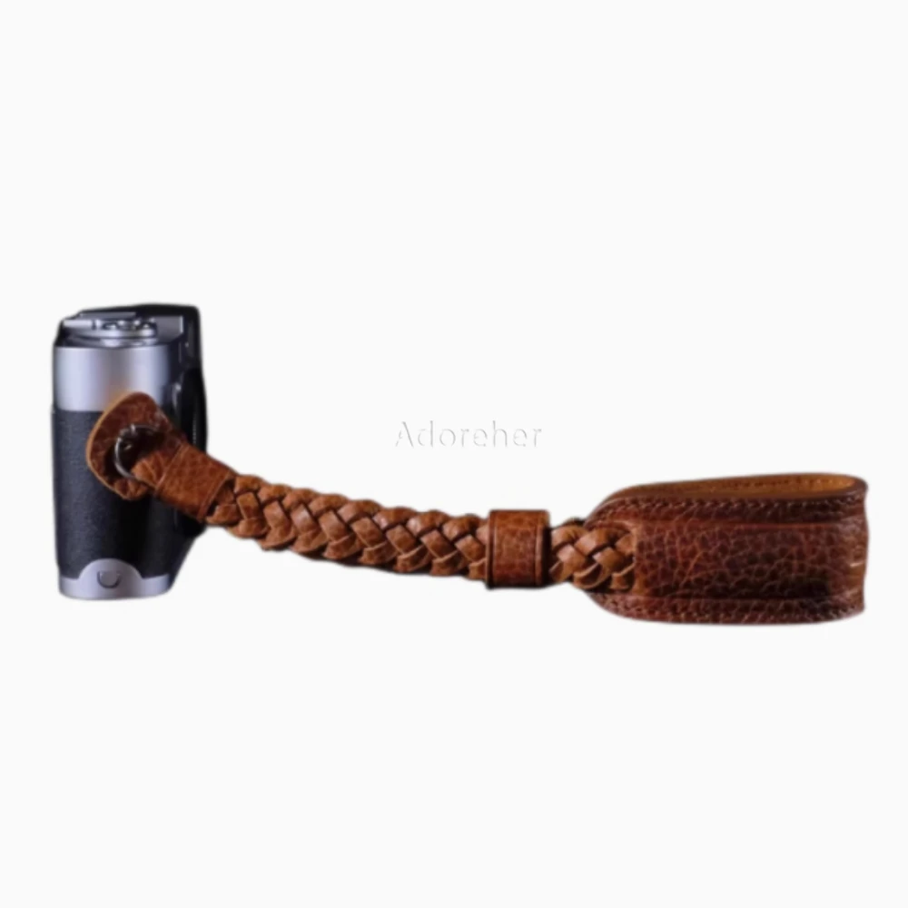 가죽 브레이드 핸드 스트랩 카메라 손목 스트랩 DSLR 마이크로 싱글 디지털 가죽 카메라 스트랩 액세서리