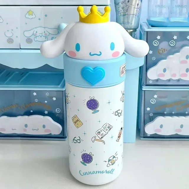 350Ml Kuromi Cinnamorolls 304 Stainless Steel Insulated Water Bottle Anime Sanrioed My Melody Cute Thermos Cup Student Cups 6