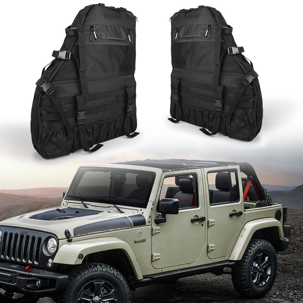 

Roll Bar Storage Bag Cage For Jeep Wrangler JK Rubicon 4-Door 07-19 JL Tool Bags Multi-Pockets Organizers