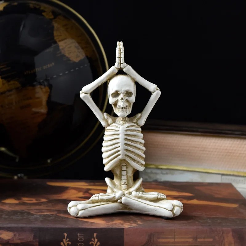 

Skeleton Yoga Skull Resin Handicraft Ornaments Character Ornament Skull Crafts Skeleton Human Body Home Decoration Accessories
