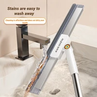 ไม้กวาดวิเศษ 30&50 ซม. ที่ปาดน้ำซิลิโคน พร้อมแปรงถูพื้น สำหรับทำความสะอาดบ้าน ห้องนั่งเล่น ห้องน้ำ ห้องสุขา 2
