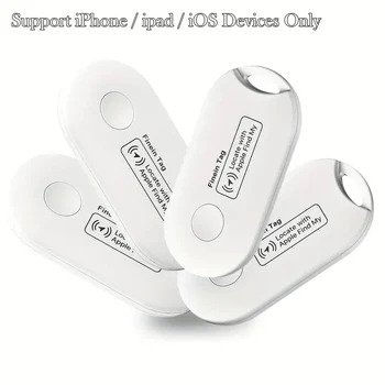 4PCS Global GPS Locator Mini Smart Tag Works with iPhone Find My APP Anti Lost Reminder Device Tracker for Car Key Pet Finder 1