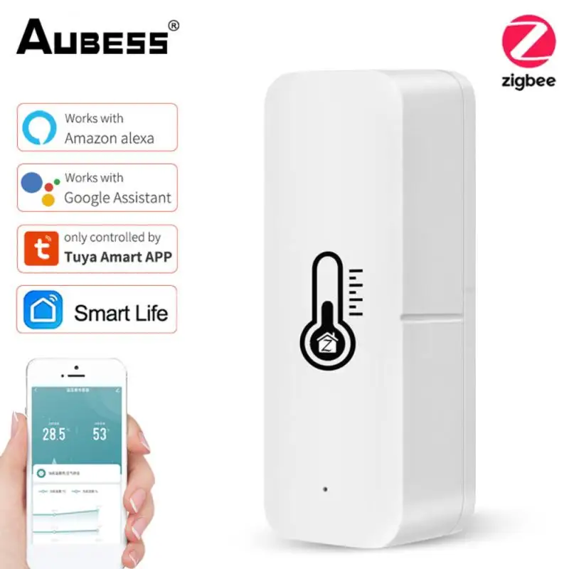

Датчик температуры и влажности Tuya Zigbee, высокоточный T & H сенсор, работает с хаб шлюза, работает с Alexa Google Home