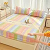 Rainbow Cartoon Mattress Covers Soft & Comfy Fitted Sheets Set with Elastic Bedding Cover for Bedroom, Guest Room, Dorm Decor 1