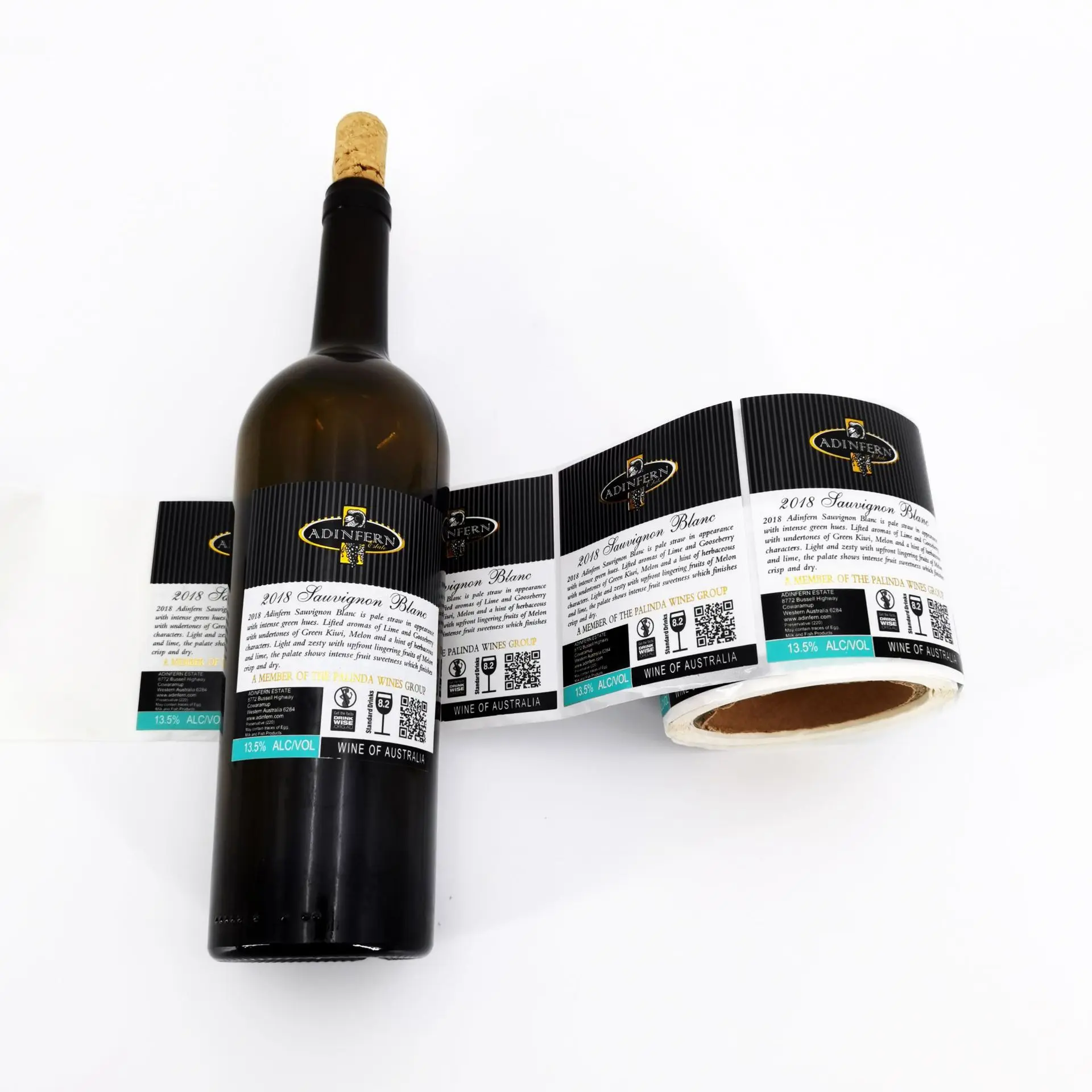 맞춤형 금박 와인 접착 스티커 750ml 레드 와인 장식 컬러 라벨 (자체 로고 디자인 가능)