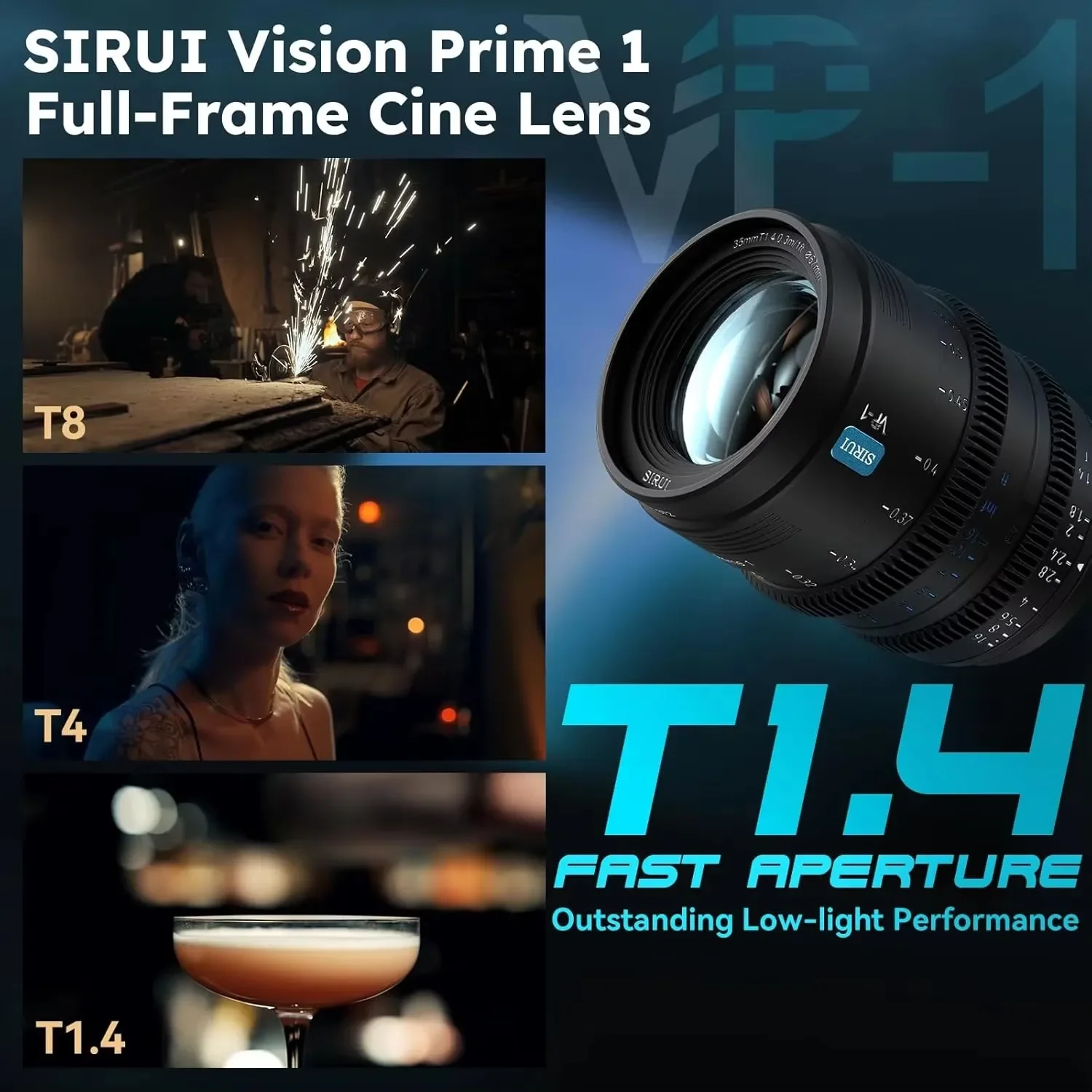 SIRUI VP-1 Vision Prime 1 T1.4 フルフレームシネレンズ 24mm、35mm