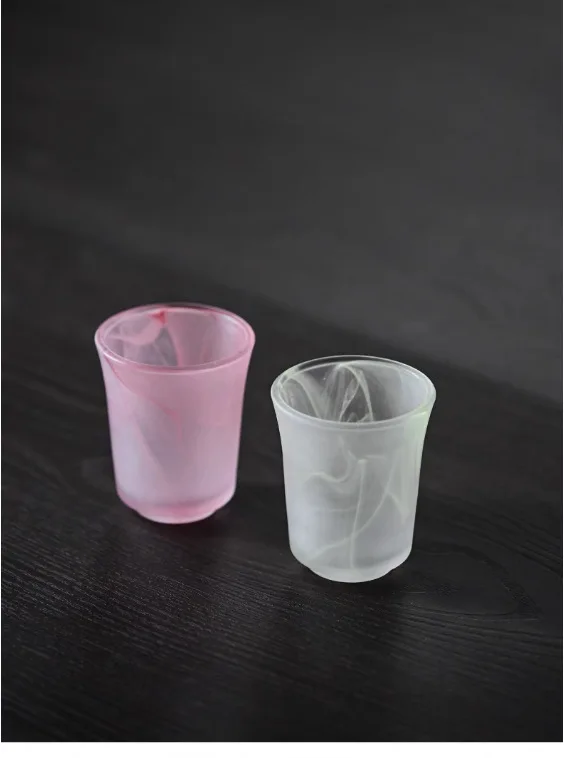 Japanische Cloude Ink Glas Teetasse Teematte Pad Kleine Teetasse Arabische Kaffeetasse Hitzebeständige glasierte Teetasse Weintasse Kung Fu Tee – Detail 11