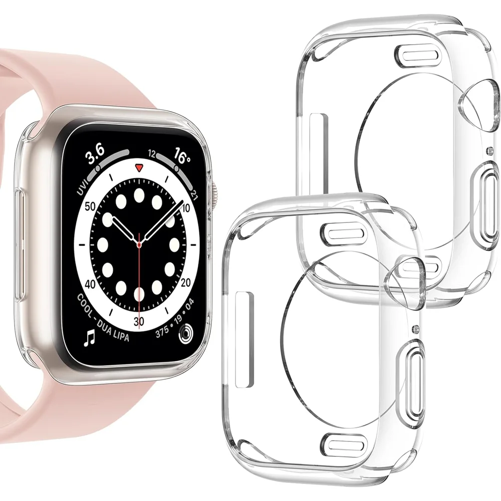 

Получехол для часов, силиконовые мягкие чехлы для Apple Watch Ultra 8 7 6 5 3 40/44/41 мм, аксессуары для iWatch Series 49 45/42/38 мм