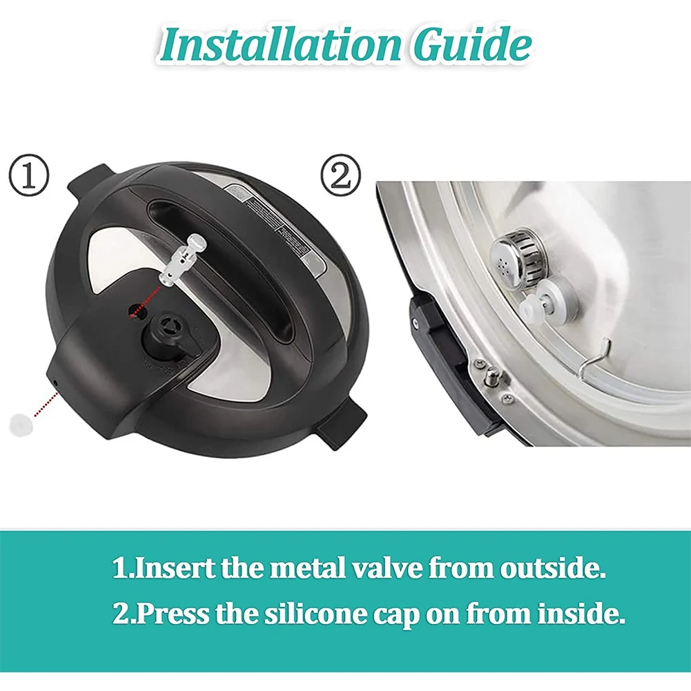 Steam Release Handle Float Valve Replacement Parts with Anti Block Shield for Instantpot Duo Duo Plus 3 5 6 and 8 Quart