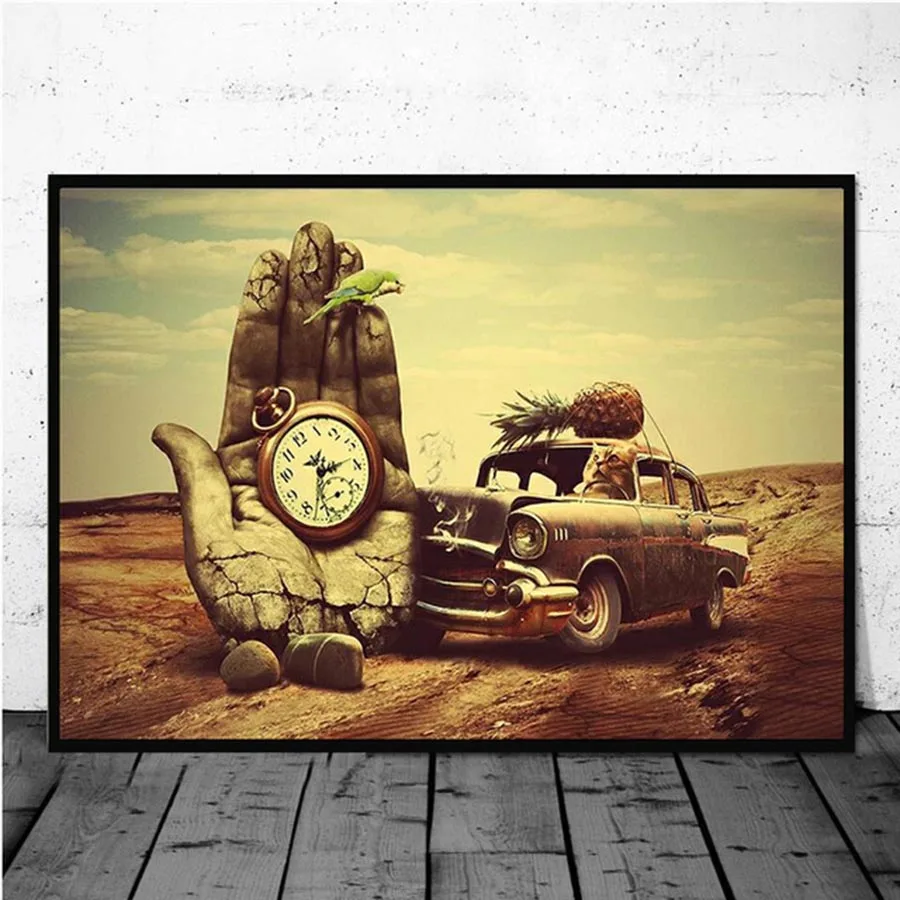 Salvador Dali Wall Art Poster Pittura Diamante Punto Croce Kit Fai Da Te Diamante Mosaico Strass Ricamo Scenic Car Home Decor