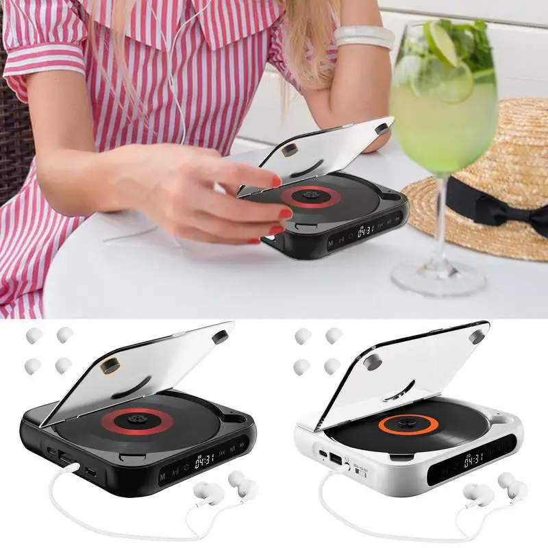

Compact Disk Player Desktop Wireless Touch Disc Player With Headphones Personal Disc Player With Anti-Shock And Clear Sound